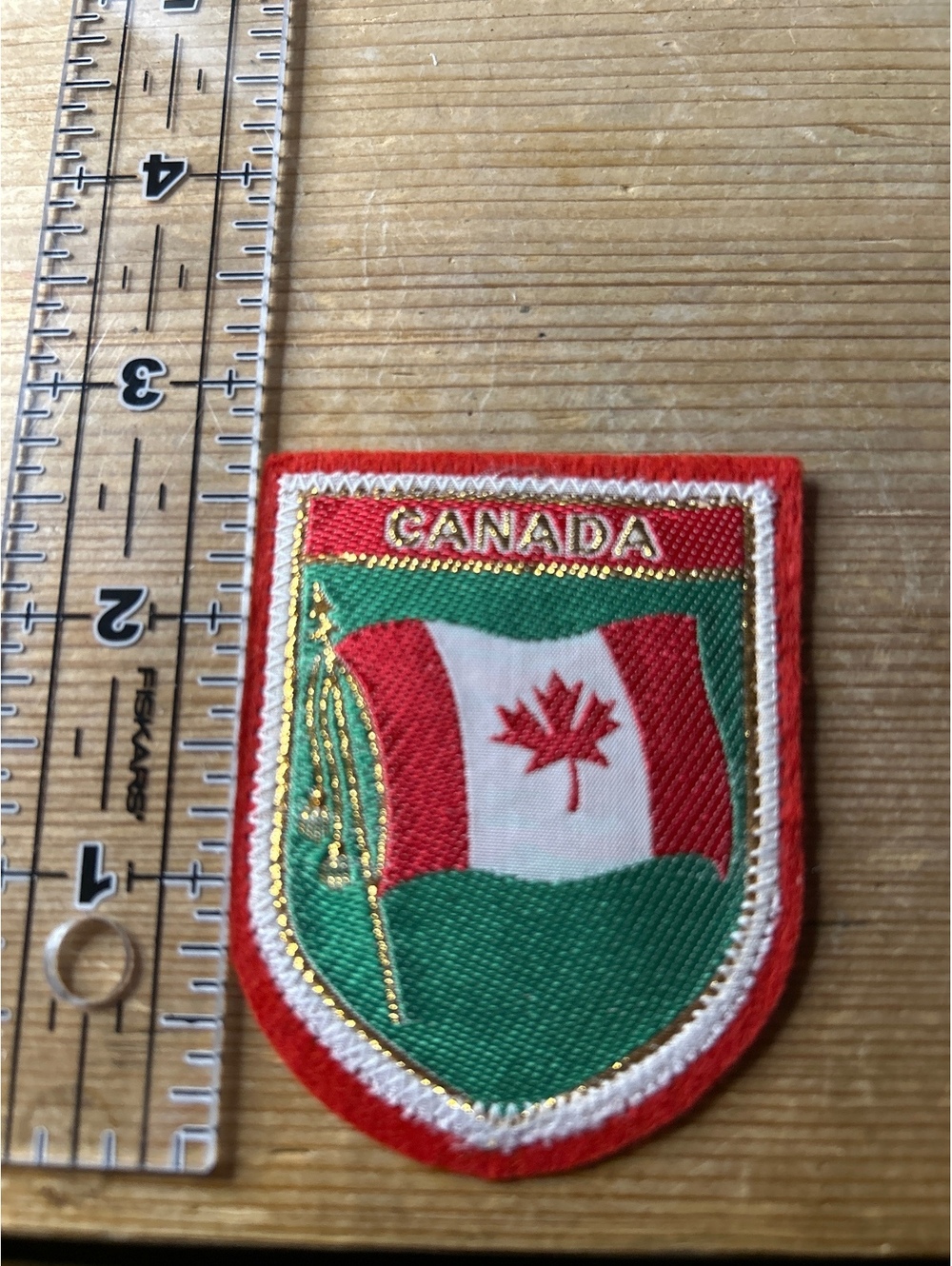 Canada Embroidered Flag Patch with Red Border